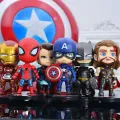 Captain America The Avengers 6Pcs Marvel Doll Superman Batman Iron Man Spiderman Boys toys Mini Doll Set. 