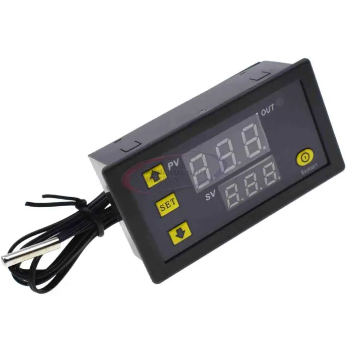 W3230 12V 24V AC110-220V Probe line 20A Digital Temperature Control LED Display Thermostat With Heat/Cooling Control Instrument