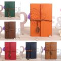 Retro Leaf Notebook School Office Stationery Diary Notepad Literature Pu Leather Note Book Traveler Journal Planners Gifts. 