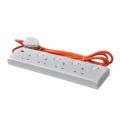 Extension Wire Cord / Orange 3M Length Trailing Socket 13A, 4Way with Individual Switches, Extension Wire Cord Wire Code Multi Plug / Orange / Extension Wire Cord Wire Code Multi Plug. 