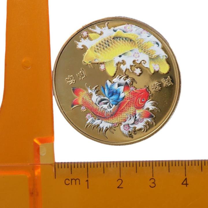 Collectable%20Koi%20Fish%20Pattern%20Lucky%20Coin%20Coin%20Circular%20Lottery%20Ticket%20Scratcher%20Tool%20Commemorative%20Coin%20Tourist%20Attraction%20-%20Image%208
