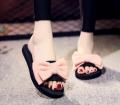 【BestGO】Womens Ladies Girls Korean Sandals for Women Women's Bohemian Bow Flat Slippers Summer Sandals Non-slip Beach Shoes Women Casual Flat Shoes Fashion Shoes Work. 