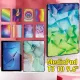 Tablet Case for Huawei MediaPad T3 10 9.6 Inch Watercolor Print Pattern Lightweight Plastic Back Shell + Stylus. 