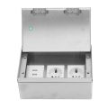 Recessed Floor Outlet Kit Strong Flexibility Embedded 4KW Recessed Floor Outlet Box High Density Seal AC250V with Cover for Office. 