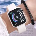 Fashion Rainbow LED Electronic Watch for Women Sports Waterproof Round Student Watch Children's Electronic Bracelet Wrist Watches Clock. 