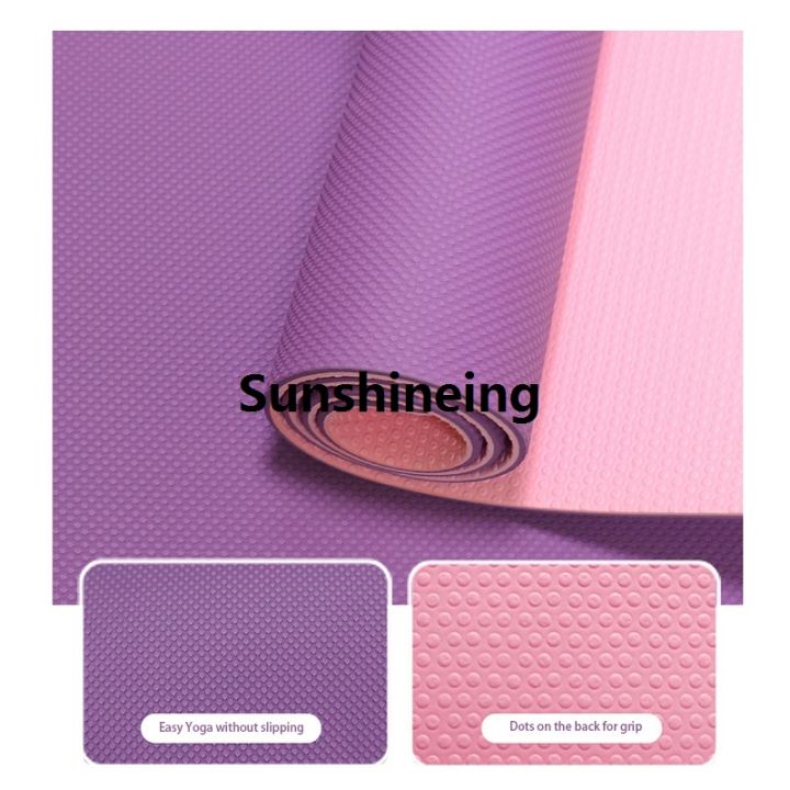 Body Mat Gym Lifting Mat Gym Fitness 6MM TPE Double Sided Non Slip Yoga ...