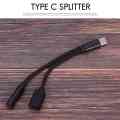 2 in 1 Type C Headphone Adapter USB C Splitter Jack AUX Audio Charging Converter for Huawei Samsung Xiaomi. 