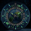 TINAIBIN New Automatic Mechanical Steel Earth 3D Wrist Watch for Men with Leather Rubber Belt Luminous Gift reloj hombre 6627. 