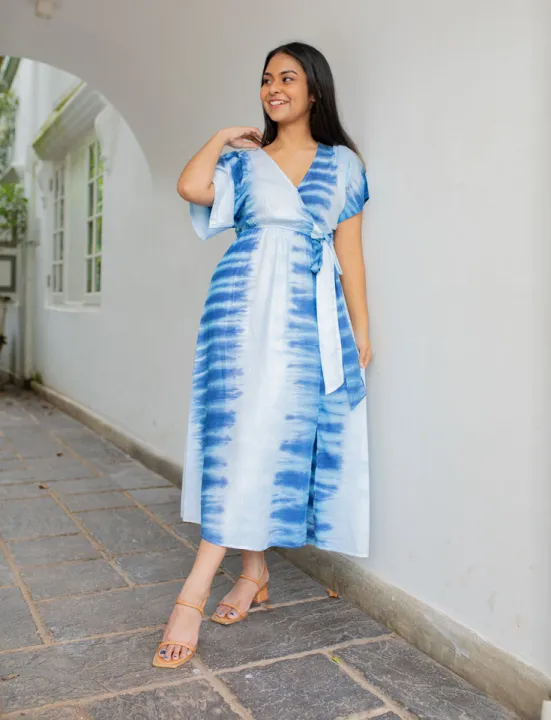 Silvia Batik Dress - Blue
