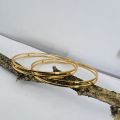 Gold plated Two line Charm Bangle Stylish Rich Look Guaranteed Without Stone For Women gift items for girls. 