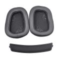Ear Pads+Headband for Logitech G633 G933 Headphones Replacement Foam Earmuffs Ear Cushion Accessories. 