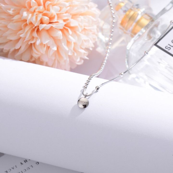 925%20Sterling%20Silver%20Choker%20Collar%20Short%20Necklaces%20Round%20Choker%20Clavicle%20Chain%20Lucky%20Necklace%20Women%20Fine%20Jewelry%20Accessories%20-%20Image%202