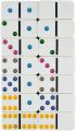 Double Six Color Dot Dominoes Game Set - Premium Classic 28 Pieces Dominoes Set in Tin Case - Six Dot Domino Match and Educational Toy. 
