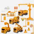 1 Set ABS Engineering Car Truck Toys Crane Bulldozer Excava Tor Forklift Vehicles Educational Toy for Children's Boys Birthday Gift. 