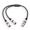 XLR Female to Dual XLR Male Y Splitter Cable, XLR Splitter Cable, A. 