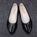 【ETOP】Summer Shoes Work Pumps Korean Style Pointed Candy Color Flat-Heeled Patent Leather Women's Shoes White Shoes Sweet Ladies' Shoes. 