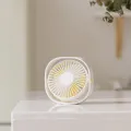 USB Mini Desktop Natural Fan Portable 3 Speed Adjustable 360 Degree Rotating Fan Five-leaf Fan Less Noise Light Weight Portable For Office Household Traveling. 
