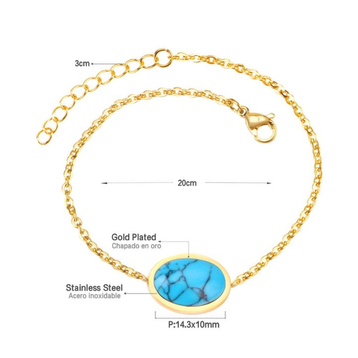 LUXUSTEEL%20New%2020cm+3cm%20Extender%20Link%20Chain%20Bracelets%20Female%20Gift%20Blue/Red/Light%20Pink/Black%20Stone%20Bracelets%20Bangles%20Bijoux%20Party%20-%20Image%203