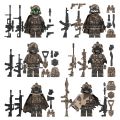 【factory outlet】Compatible with LEGO  Series Engineer Soldier Sniper Commando Commander Building Blocks Minifigures Children's Toys. 