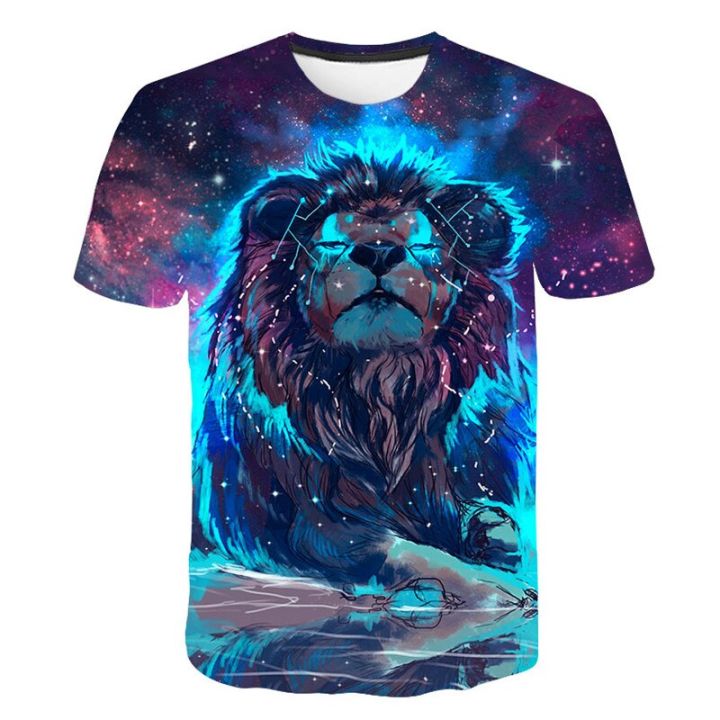 New%202023%20Baby%20Lion%20Boys%20Girls%20T%20Shirts%20Clothes%20Kids%20Short%20Sleeve%203D%20Printed%20T-Shirts%20Children%20Animal%20Clothing%20Tees%20Tops%20Costume%20-%20Image%203