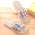 【BestGO】SHOES flip flop,slipers Women's Fashion Casual Couples Gingham Home Slippers Indoor Floor Flat Shoes Sling sandals lightweight sandals. 