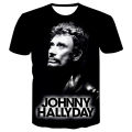 Pop Rock Singer Johnny Hallyday 3D Printed T-shirt Men Women Fashion Casual Streetwear Clothes Hip Hop Harajuku Style Tops. 