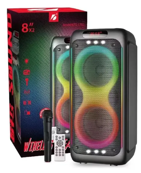 Kts-1782%20Speakers%20Dual%208%20Inch%20Party%20Speaker%20Dj%20Box%20sound%20Powered%20Speaker%20Partybox%20with%20mic%20and%20remote%20-%20Image%209