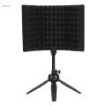 Foldable Compact Microphone Isolation Shield with Tripod Stand, Studio Mic Sound. 