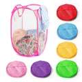 Hibuy Foldable Laundry Baskets Easy Open Mesh Clothes Organizer Basket Dirty Sorting Kids Toys. 