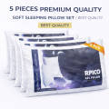 5 Pcs Soft Sleeping Pillow Set XL, XXL – Premium Quality, Breathable & Durable, Comfortable Bed Pillows for Home & Hotel. 
