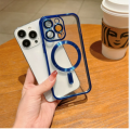 For iPhone 14 Pro Max iPhone 14 Plus iPhone 13 Pro Max iPhone 12 Pro Max iPhone 11 Pro Max Plating Clear Phone Case Magsafe Support Wireless Charging Magsafe Magnetic Shell Back Cover. 