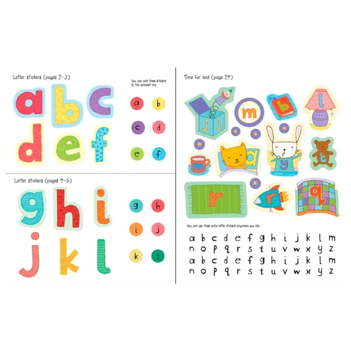 Usborne%20Original%20Children%20Popular%20Books%20Get%20ready%20for%20school%20alphabet%20sticker%20book%20Colouring%20English%20Activity%20Picture%20Book%20for%20Kids%20-%20Image%202