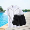 Loose Swimsuit Men's Suit Double Layer Anti-Embarrassment Swimming Trunks Swimming Hot Spring Men's Casual Surfing Shirt. 