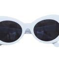 Bold Retro Oval Mod Thick Frame Sunglasses Clout Goggles with Round Lens 51mm. 
