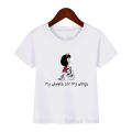 New Funny T Shirts for Girls Mafalda Love Dog Graphic Print Tshirt Kids Clothes Summer Tops for Girls Kawaii Clothing Tops. 