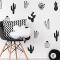 Cactus Wall Decals Woodland Tribal Cactus Wall Stickers for Kids Room Baby Nursery Decor Art Succulent and Cacti Wall Tattoo. 