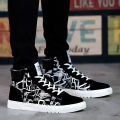 Canvas Shoes Men's High-Top Shoes Men's Fashion Shoes Korean Style Trendy Casual Board Shoes Spring and Autumn Breathable Student All-Matching Cloth Shoes. 