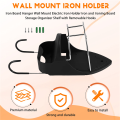 ARELENE Iron Board Hanger Wall Mount Electric Iron Holder Iron and Ironing Board Storage Organizer Shelf with Removable Hooks -2. 