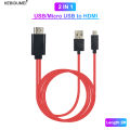 5Pin HDMI Cable 2 IN 1 Micro USB to HDMI Adapter Cable USB to HDMI Converter 1080P Video Cable HDTV For Samsung Galaxy S2 3 4 5. 