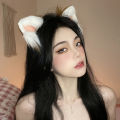 Cute Cat Fox Fur Ear Hair Hoops Night Hairband Headbands Hair Cat Ear Hair Band. 