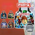 New Large Capicity Roblox Lunch Bag Anime Figure Thermal Children Lunch Box Bag Portable Insulation Ice Bag Student Worker. 