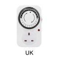 Mechanical Plug Timer Switch 48 ON/OFF Min15 Outlet Timer Grounded for Aquarium Grow Light Hydroponics Lighting Home Appliance. 