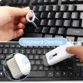 Cleaning Kit for Monitor Keyboard MacBook iPad iPhone iPod, Screen Dust Brush Including Soft Sweep, Swipe, Airpod Cleaner Pen, Key Puller and Spray Bottle-7 in 1 Electronic Cleaner kit. 