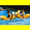 Inflatable water on the touch wood swimming ring game play floating row blow stick thickening durable mount. 