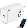 PD 45W Charger USB Samsuung Dual PD Fast Charging Adapter Charger For 1 port Fast Charging Cable mobile phone charger. 