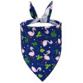 Pet Dog Bandana (Blue Flamingo) Cat Puppy Kerchief Pet Dog Accessories Neckerchief Scarf Towel Premium Durable Soft Lightweight Fabric. 