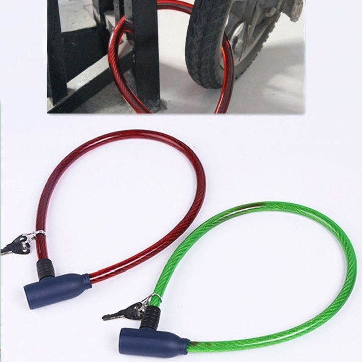Steel Wire Metal Bicycle Safety Lock Universal Anti-Theft Bicycle Lock Motorcycle Wire Lock Safety Cable with 2 Keys 8x640mm