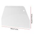 19 cm x 12.5cm Flat White Plastic Cake Decorator Dough Pastry Scraper Tool. 