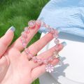 St.kunkka Korean Strawberry Popcorn Crystal Single Circle Fashion Ladies Tassel Bangle Girls Friends Agate Amethyst Bracelet Gift. 