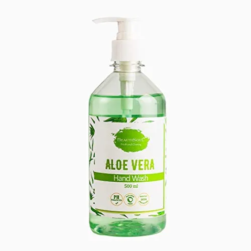 Beautisoul Aloe vera Handwash with Pure Aloe vera and Glycerin - 500 ml Pump | pH balanced| Made in India | Cruelty Free | Germ protection(FROM INDIA)JEZ